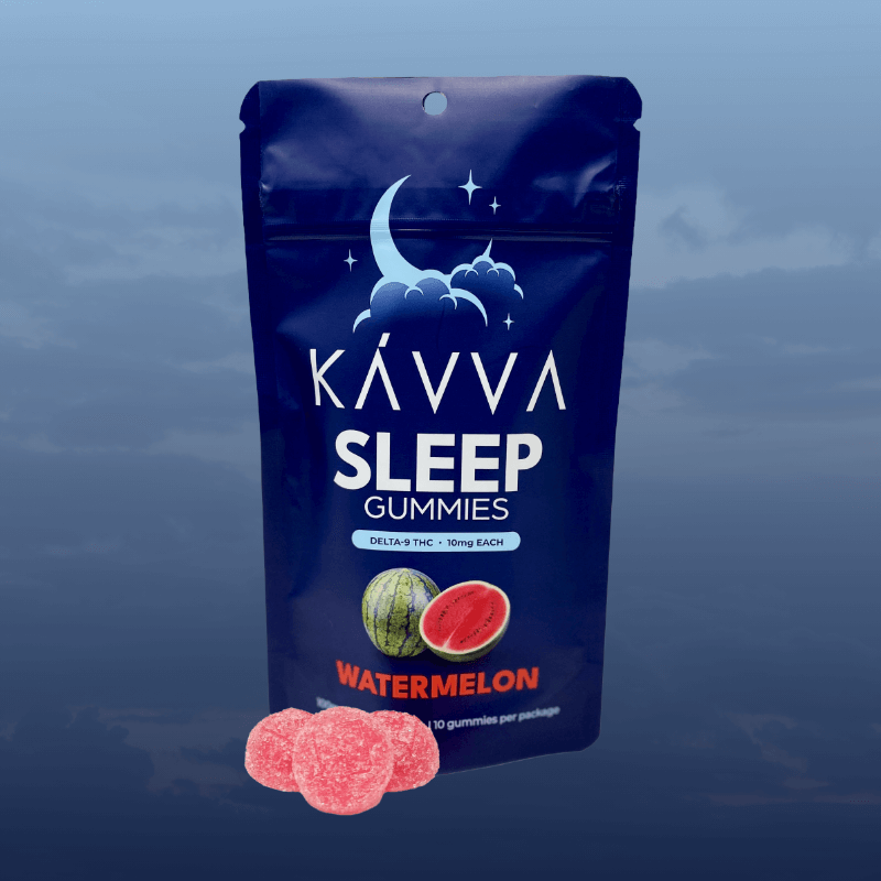 sleep-watermelon-kavva-delta-9-thc-gummies-sunset-behind-packaging-kavva-2023